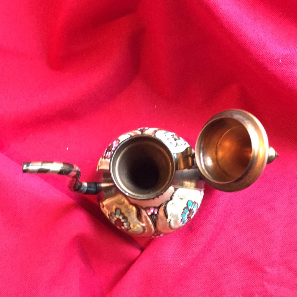 Hand Painted Copper pitcher - Picture 7 of 7
